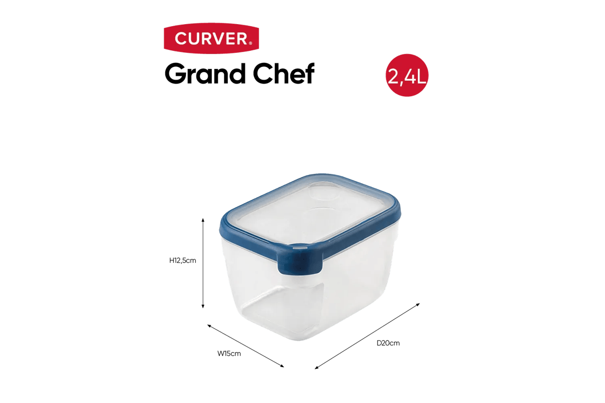 Grand Chef Vershoudbakje 2,4L - Transparant