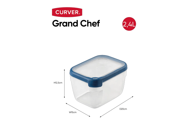 Grand Chef Vershoudbakje 2,4L - Transparant