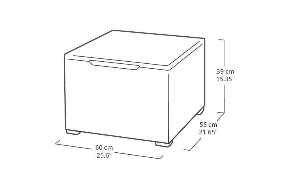 Emma 4 Seater Garden Set, With Storage Table  - Graphite