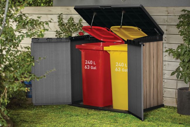 Store-It-Out Signature Storage Shed - Oak Brown