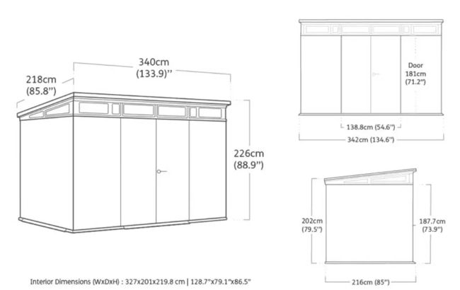 Gray Signature 11x7 Large Storage Shed - Keter US