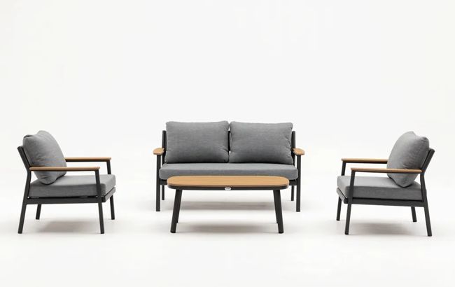 סט מערכת ישיבה פוקט אלומניום - אפור גרפיט