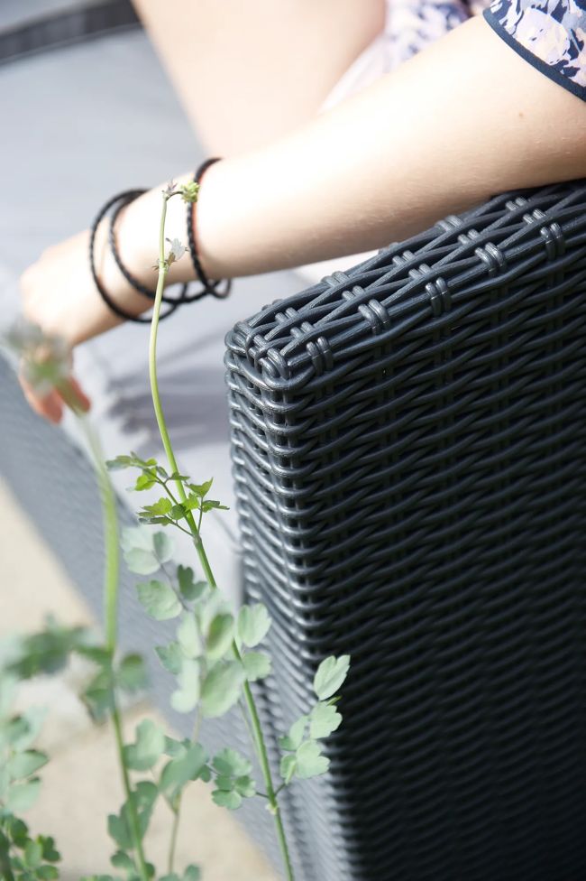 Mia 4 Seater Lounge Set With Storage Table - Graphite