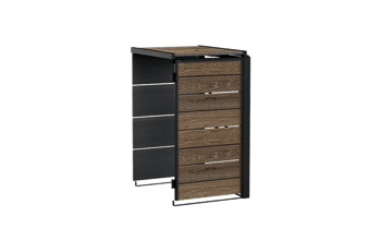 240L Bin Hideaway Extension - Walnut Brown - Outdoor Storage
