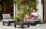 Salon de jardin Elements modulable 2 fauteuils et Table basse - Noir