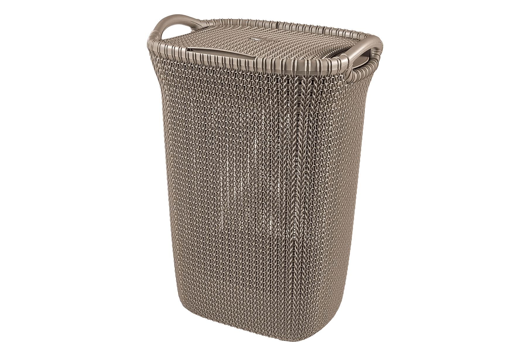 סל כביסה סרוג 57 ליטר - חום