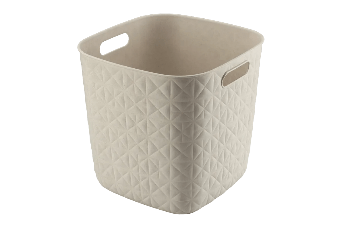 סלסלת כביסה סופטקס מרובעת 15 ליטר - קרם