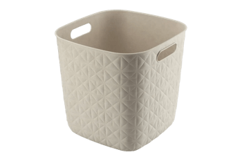 סלסלת כביסה סופטקס מרובעת 15 ליטר - קרם - קולקציית סופטקס | Softex