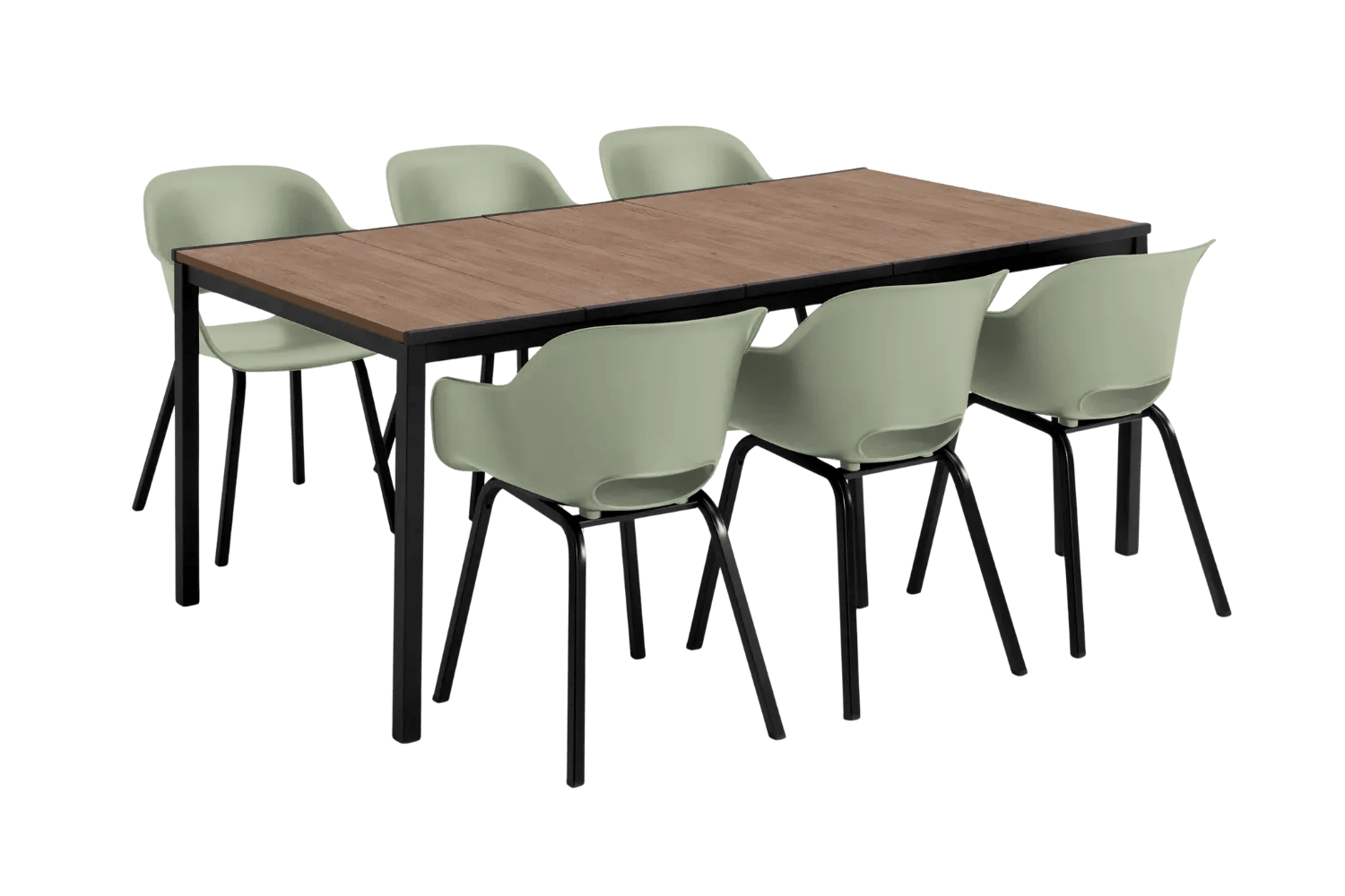 Signature Porto Diningset 194cm/6 - Vintage Groen