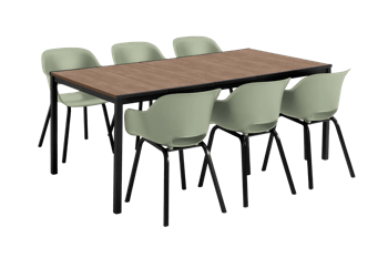 Signature Porto Diningset 194cm/6 - Vintage Groen - Tuinmeubelen