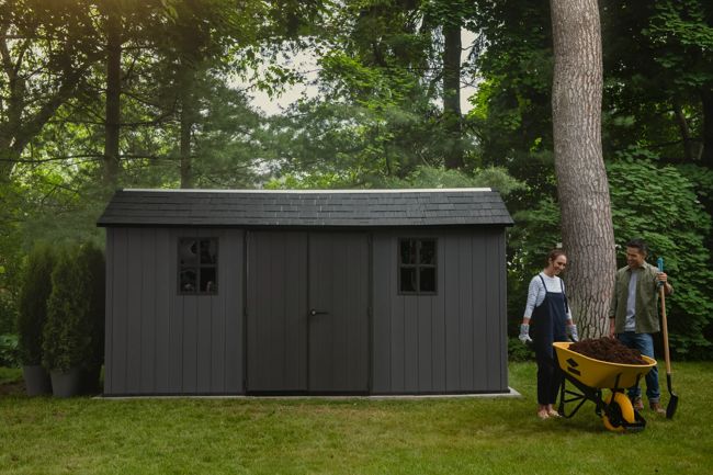 Newton Plus 7515 Tuinhuis - 230x476x246cm - Grijs