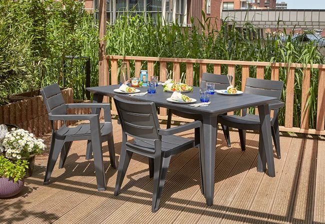 Table de jardin Lima 160 cm - Anthracite