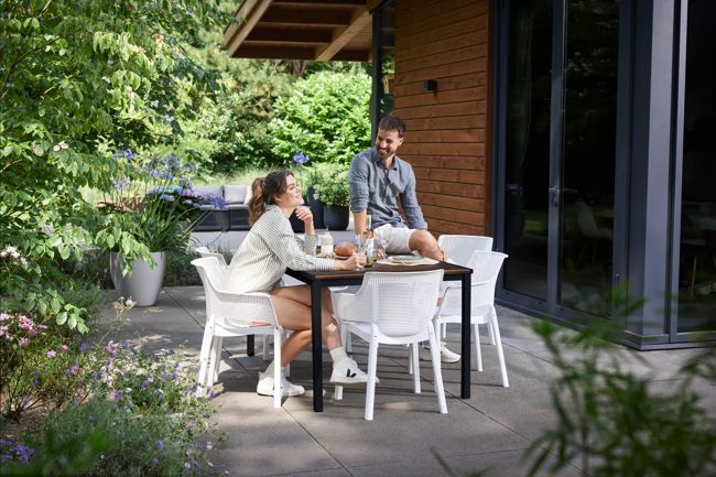 Table Porto 160cm 6 places - Marron Aspect Noyer