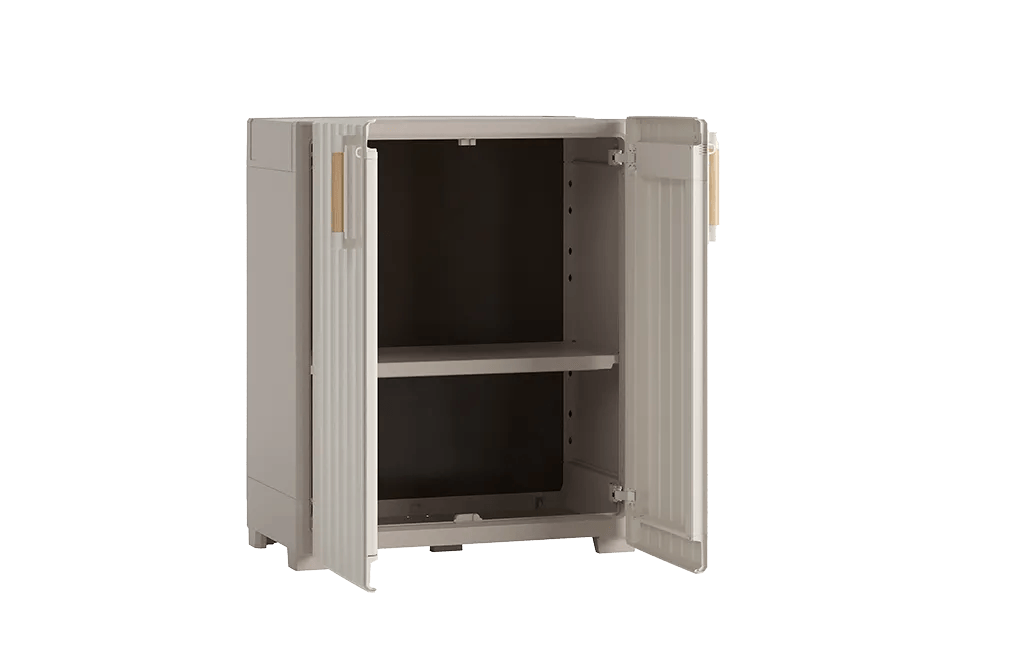 Armario bajo de exterior Groove - 98x45x80cm. - Beige
