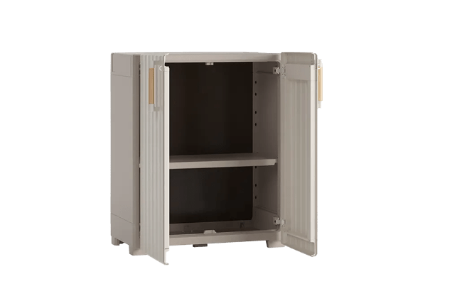 Armario bajo de exterior Groove - 98x45x80cm. - Beige