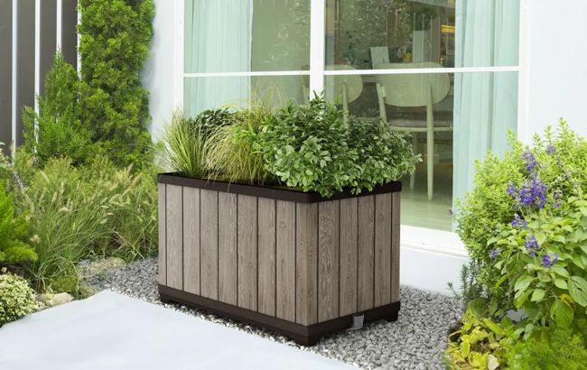 Signature Rectangular Planter  - Ashwood Brown
