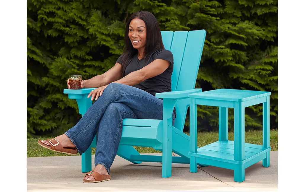 Chaise Adirondack moderne avec porte-gobelet Sarcelle – Keter Canada