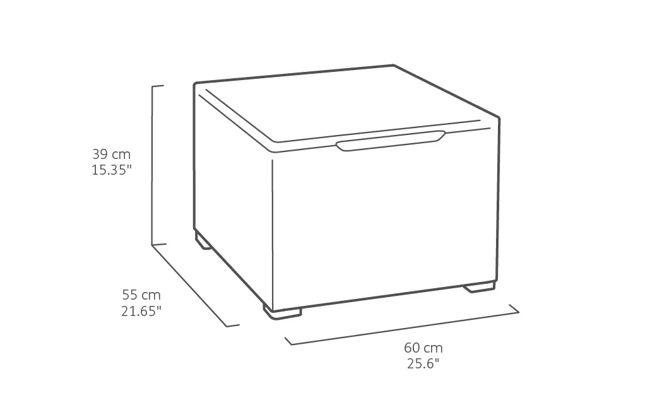 Ensemble 2 chaises longues Jaipur et table basse - Anthracite