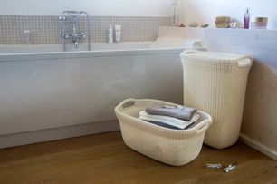 Knit Wasmand 40L - Wit - Wasmanden