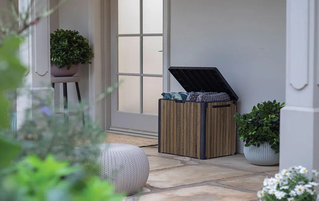 Buy Signature 113-Litre Deck Box in Walnut Brown - Keter Canada