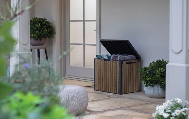 30 Gallon Storage Deck Box Signature Walnut Brown - Keter US