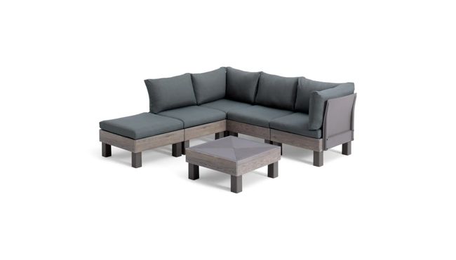 פינת ישיבה מודולארית אלמנטס - דמוי עץ (Ashwood)