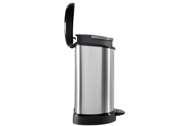 פח אשפה דקו עם פדל 15 ליטר - שחור