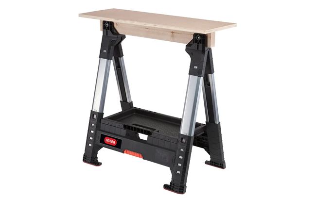 Lot de 2 tréteaux ajustables Lumberjack - Noir