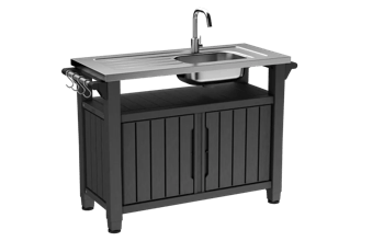 Desserte Unity XL 207L avec évier - Anthracite - Desserte extérieure