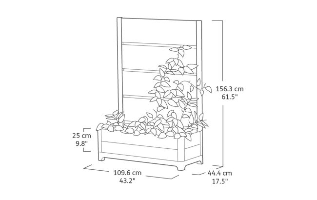 Tulip Screen Planter - Ashwood Brown