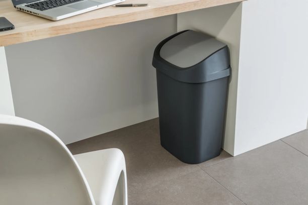 Mistral Swing Afvalbak 25L - Antraciet - Afvalemmers