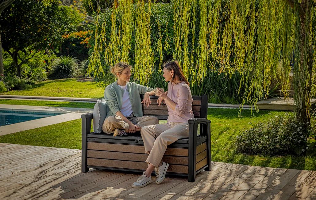 Outdoor Storage Bench 60 Gallon Storage - Keter US