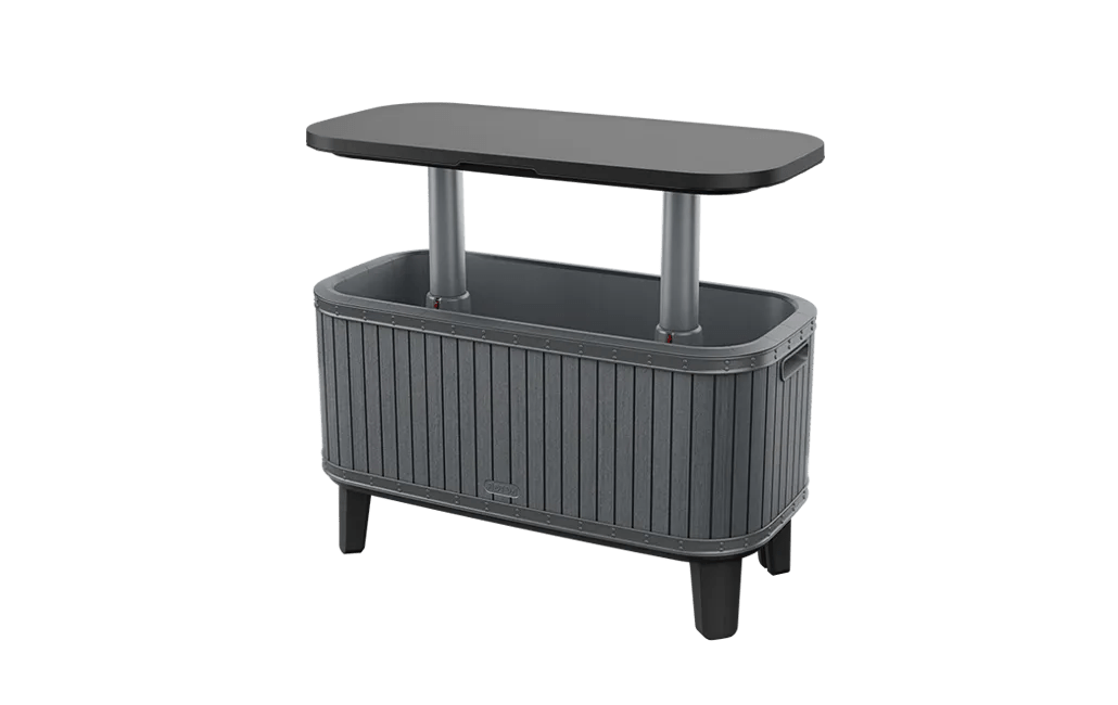 בר משקאות נייד- בווי בר- Bevy Bar בניראות עץ - אפור כהה