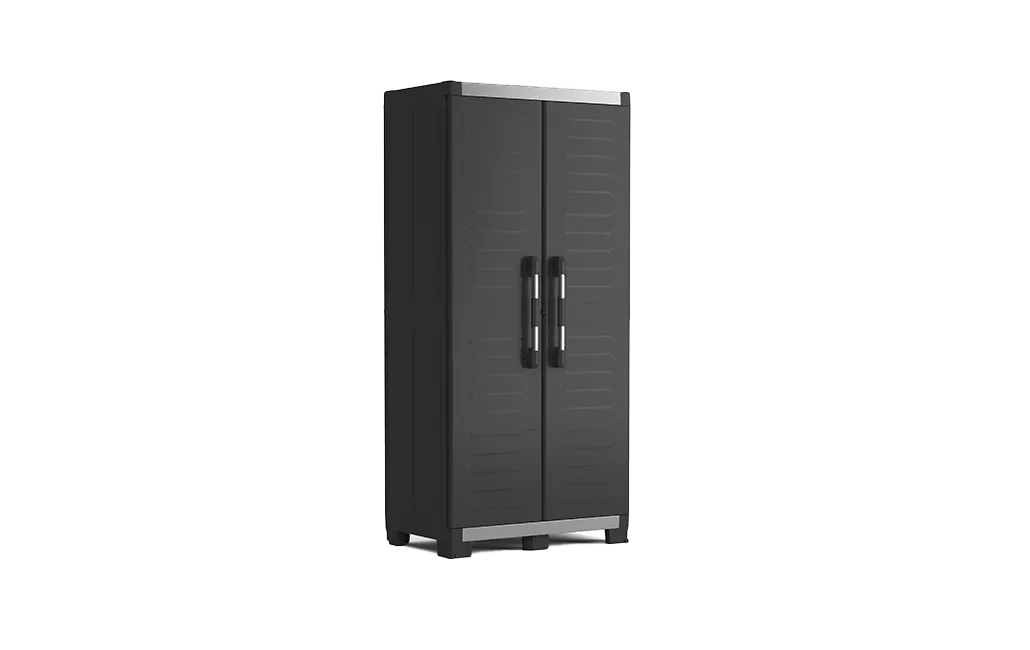 Armario alto de resina XL Garage - 188x54x89 cm. - Negro