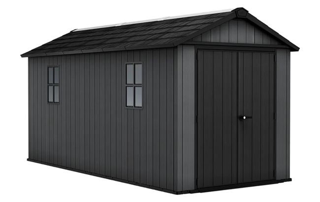 מחסן גינה ניוטון פלוס - 7.5x17 עמוק - אפור