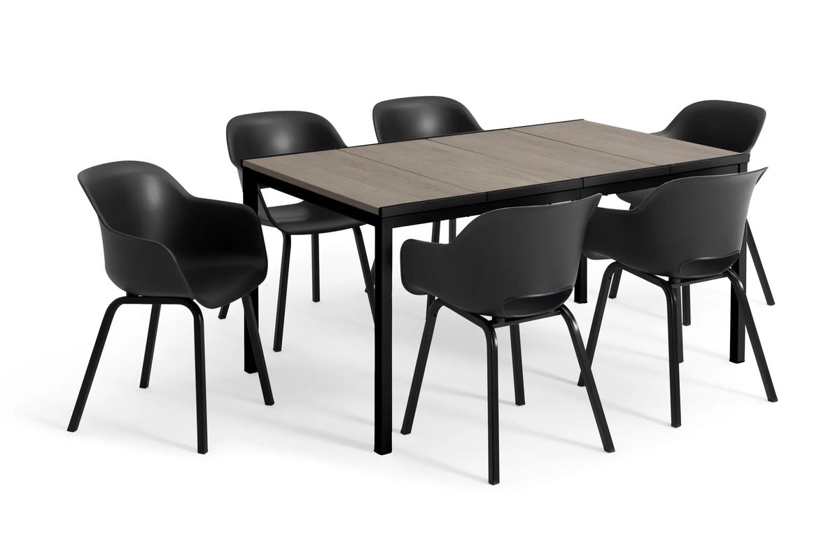 Signature Porto Diningset 194cm/6 - Grafiet