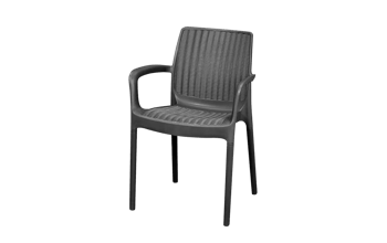 Pack de 4 sillas de exterior Bali - Grafito - Sillas de exterior