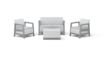 Scandi Linea 2-zits Loungebank  - Lichtgrijs - Tuinmeubelen