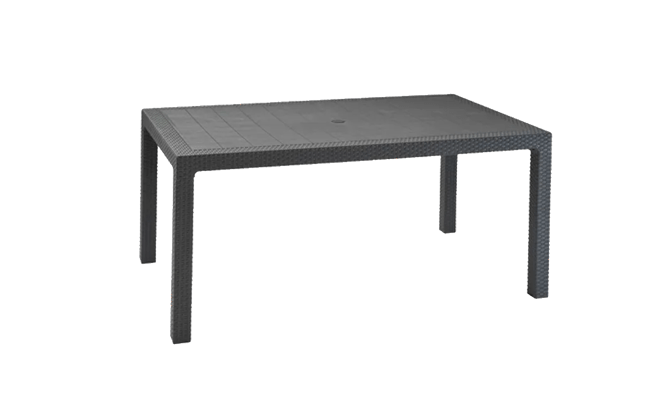 פינת אוכל ונציה- שולחן ו 6 כיסאות - אפור כהה