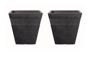 Piazza Square Planter 40cm Set of 2 - Granite