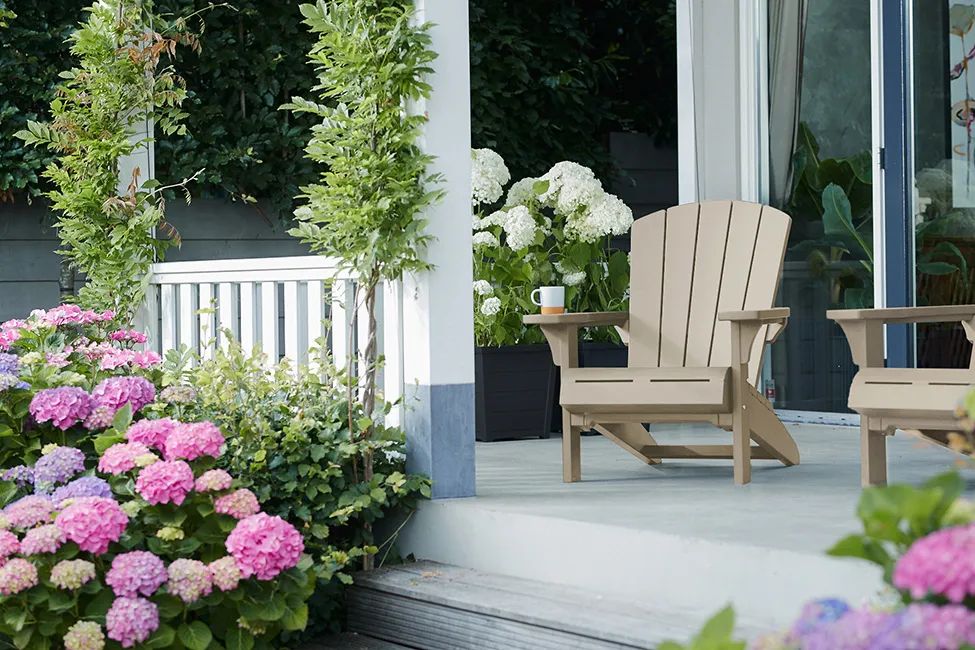 Troy Adirondack Gartenstuhl – 81x80x96,5 cm - Salbeisilber