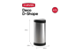 Decobin Push Prullenbak 40L - Zilver