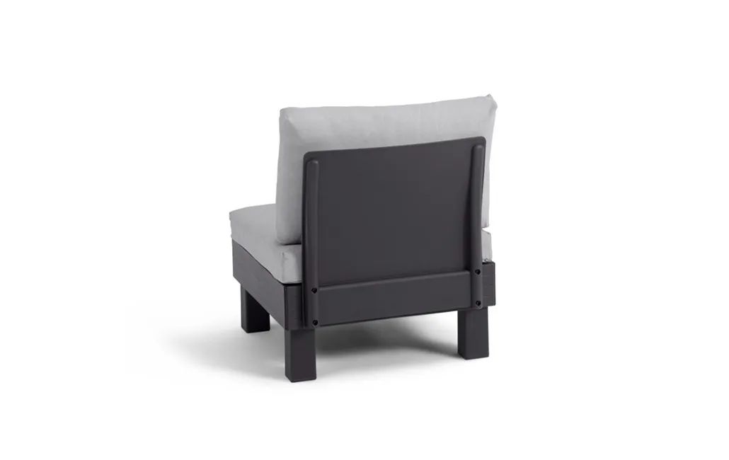 Sillón individual de exterior de 1 plaza Elements - Negro