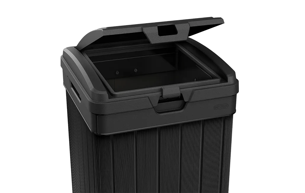 Baltimore Black Outdoor Trash Can - Keter US
