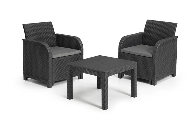 Rosalie 2 Seater Balcony Set - Grey