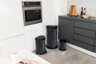 Decobin Push Prullenbak 40L - Zwart - Prullenbakken