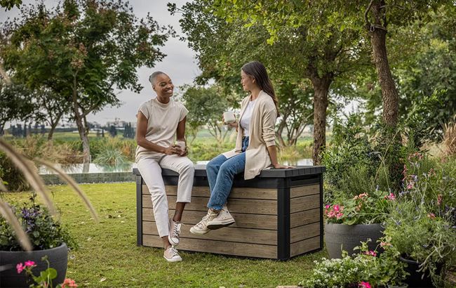 ארגז אחסון דקו 570 ליטר - דמוי עץ (Ashwood)