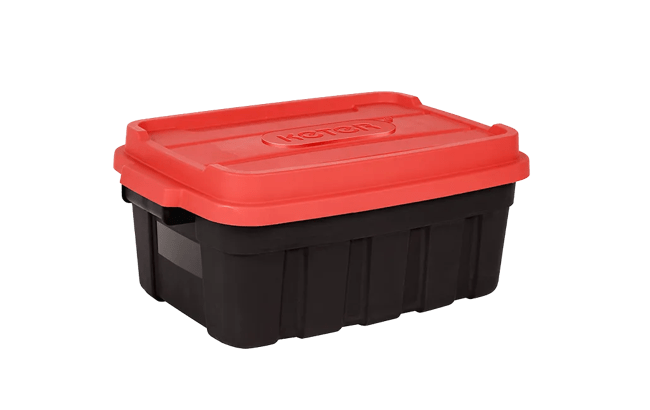Tuff Box 37L Storage Boxes with Lid Set of 3  - Black