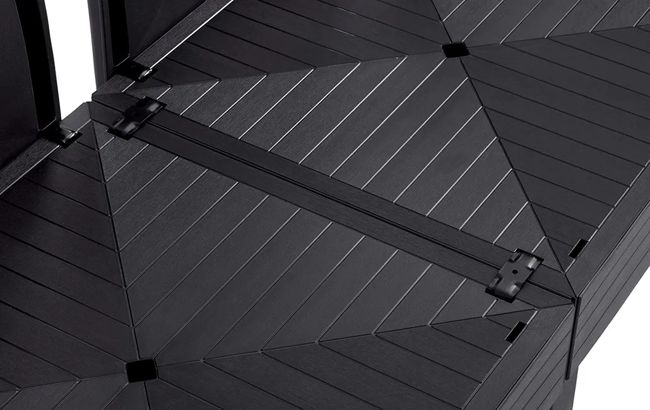 Sillón individual de exterior de 1 plaza Elements - Negro