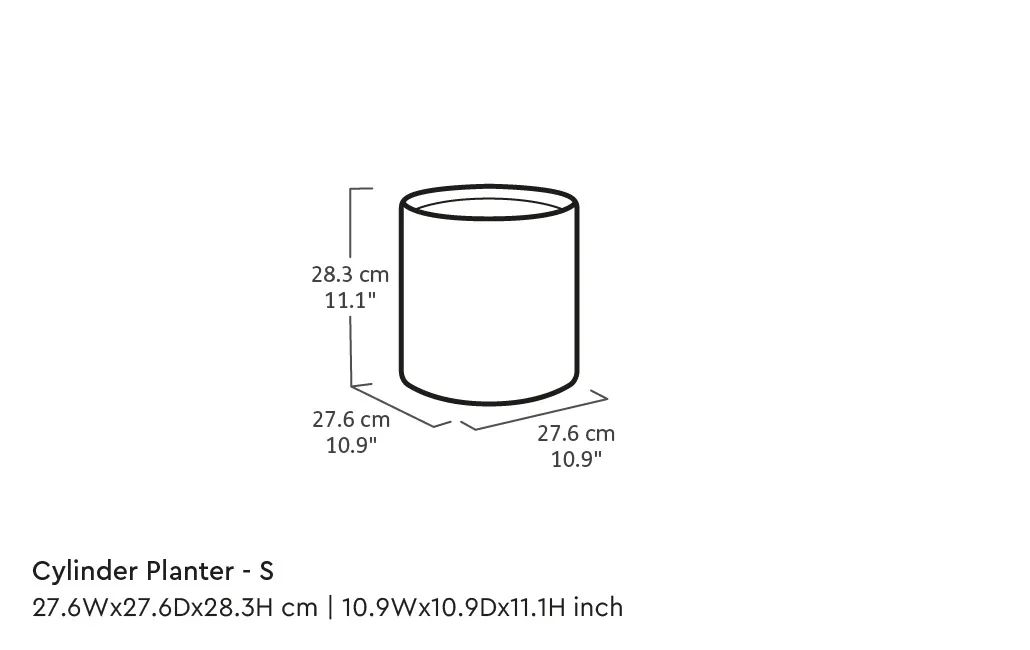 Cylinder Planter Set of 3 - Graphite